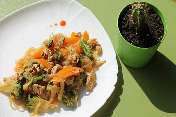 Паста с индейкой и брокколи