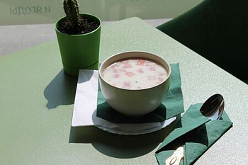 Сливочная уха с семгой