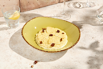 Паста 4 сыра с карамельным грецким орехом