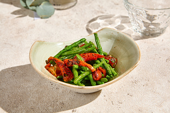 Кенийская фасоль и болгаский перец